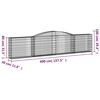 vidaXL Arched Gabion Baskets 4 pcs 400x30x80/100 cm Galvanised Iron