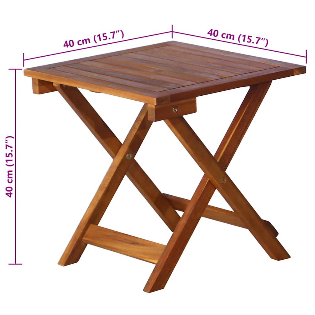 vidaXL Garden Sun Lounger with Table and Cushion Solid Wood Acacia