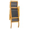 vidaXL Outdoor Deck Chair with Table Solid Wood Acacia and Textilene