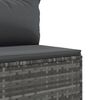 vidaXL 5 Piece Garden Lounge Set with Cushions Grey Poly Rattan