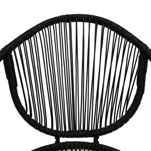 vidaXL Garden Chairs 2 pcs PVC Rattan Black