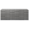vidaXL Garden Cushion Box PE Rattan 291x100.5x104 cm Grey