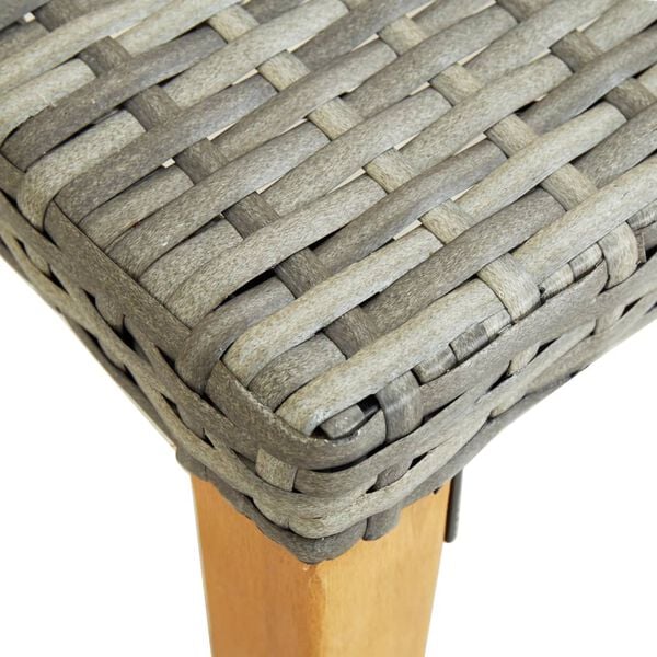 vidaXL Garden Bench 80 cm Poly Rattan Grey