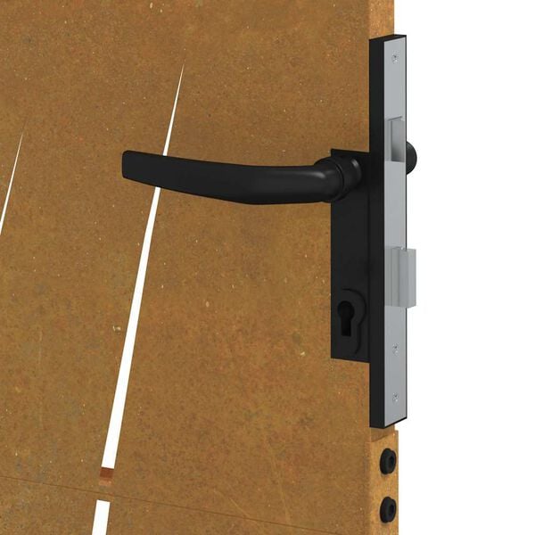 vidaXL Garden Gate 85x150 cm Corten Steel Grass Design