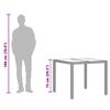 vidaXL Garden Table with Glass Top Black 90x90x75 cm Poly Rattan