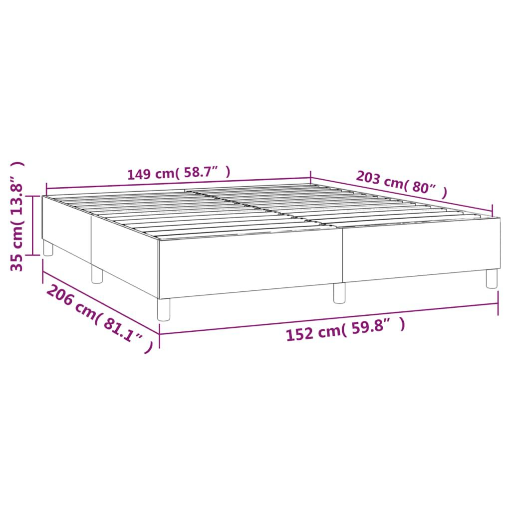 vidaXL Bed Frame without Mattress Dark Grey Queen Velvet (US/AU Only)