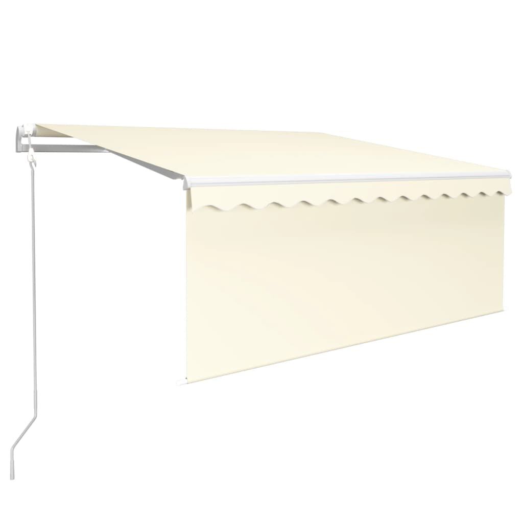 vidaXL Automatic Retractable Awning with Blind 3x2.5m Cream