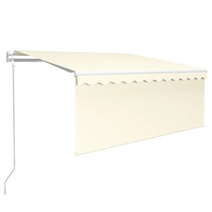 vidaXL Automatic Retractable Awning with Blind 3x2.5m Cream