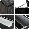 vidaXL Garden Storage Box Poly Rattan 180x90x70 cm Black