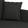 vidaXL 3 Piece Sofa Set with Pillows Black Fabric