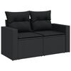 vidaXL 8 Piece Garden Sofa Set with Cushions Grey Poly Rattan