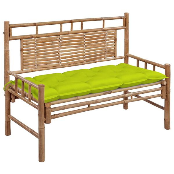 vidaXL Garden Bench with Cushion 120 cm Bamboo