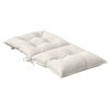 vidaXL Lowback Chair Cushions 4 pcs Melange Cream 100x50x7 cm Fabric