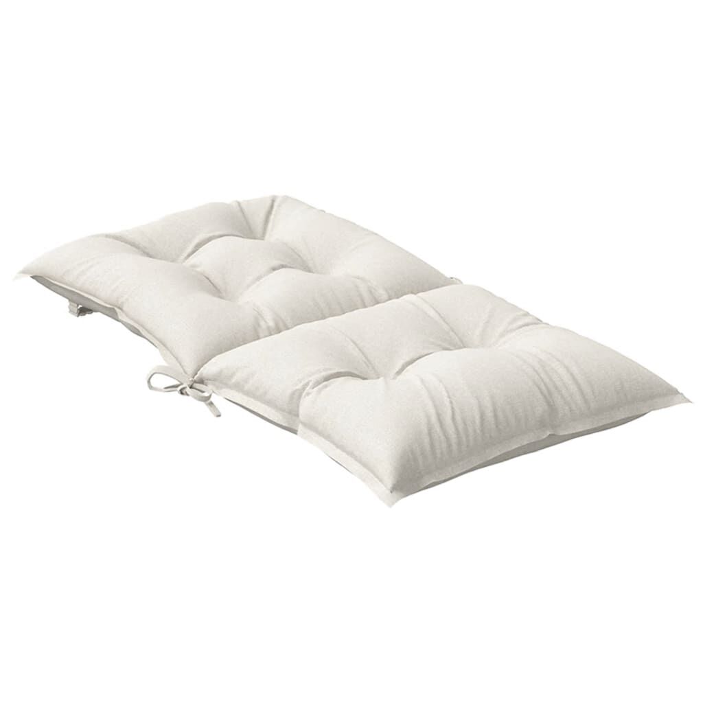vidaXL Lowback Chair Cushions 4 pcs Melange Cream 100x50x7 cm Fabric