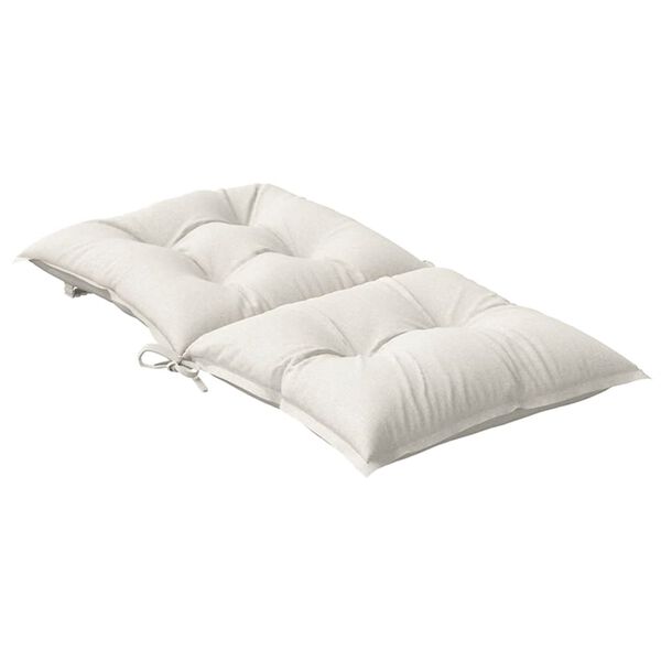 vidaXL Lowback Chair Cushions 4 pcs Melange Cream 100x50x7 cm Fabric