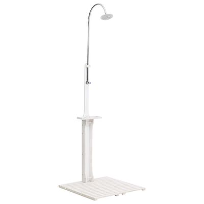 vidaXL Garden Shower White Wood