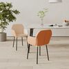 vidaXL Dining Chairs 2 pcs Cream Fabric and Faux Leather