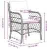 vidaXL Garden Dining Set with Cushion 5 pcs Brown Poly Rattan