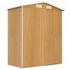 vidaXL Garden Shed Light Brown 192x108x223 cm Galvanised Steel