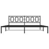 vidaXL Metal Bed Frame without Mattress with Headboard Black 193x203cm