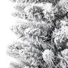 vidaXL Artificial Slim Christmas Tree with Flocked Snow 210 cm PVC&PE