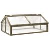 vidaXL Greenhouse | Grey | Solid fir wood and transparent panels | Medium
