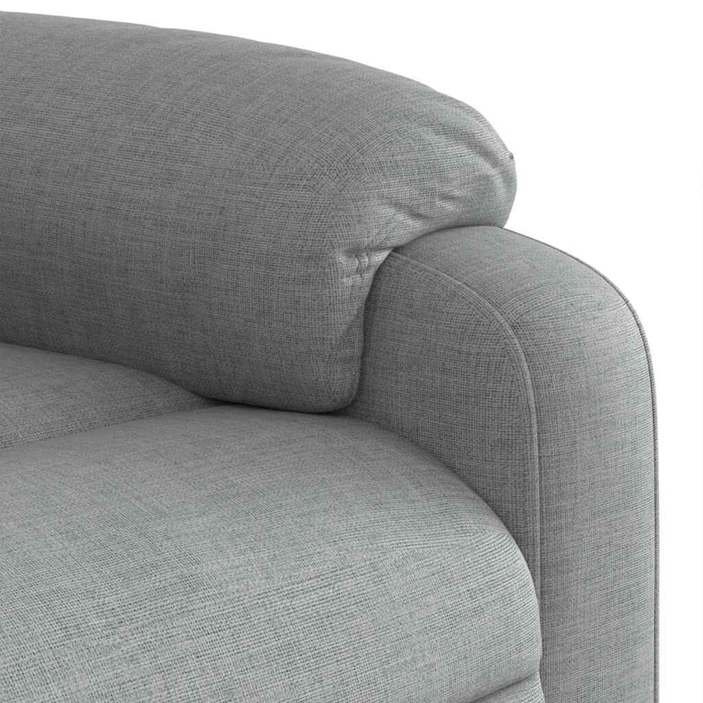 vidaXL Stand up Massage Recliner Chair Light Grey Fabric