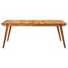 vidaXL Garden Table 201.5x100x75 cm Solid Acacia Wood