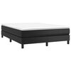 vidaXL Box Spring Bed Frame Black Double Faux Leather