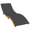 vidaXL Sun Lounger Cushion Melange Anthracite 200x50x4 cm Fabric