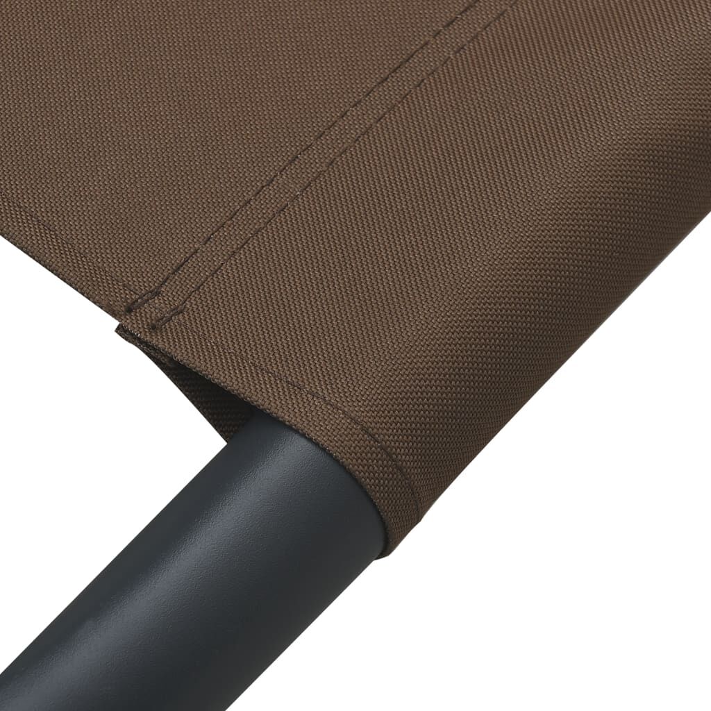 vidaXL Outdoor Lounge Bed with Canopy and Pillows Brown