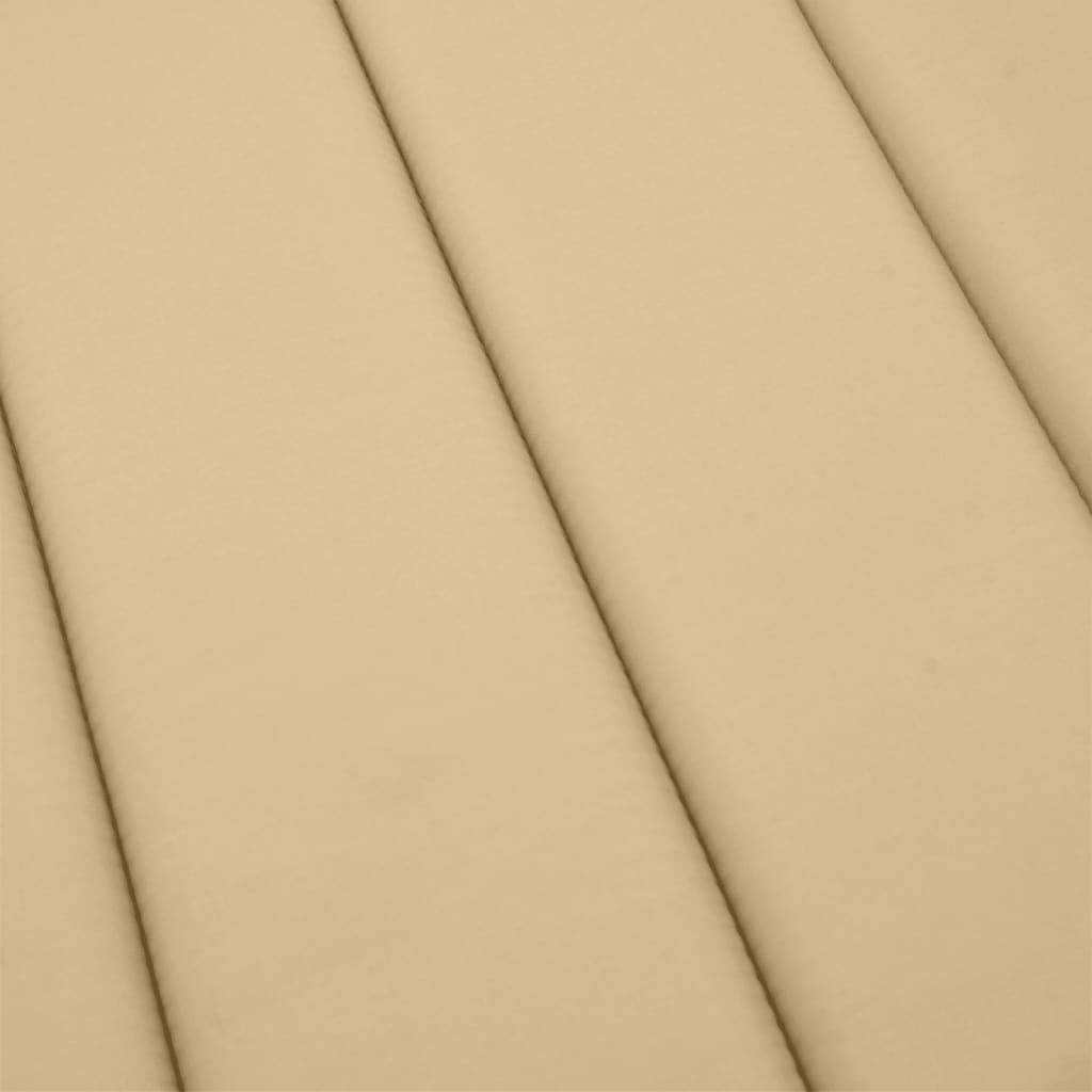 vidaXL Sun Lounger Cushion Melange Beige 200x60x4 cm Fabric