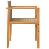 vidaXL Garden Chairs 2 pcs Beige Poly Rattan&Solid Wood
