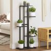 vidaXL 5-Floor Flower Stand 43x22x98 cm Black Metal