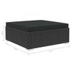 vidaXL 10 Piece Garden Lounge Set with Cushions Poly Rattan Black