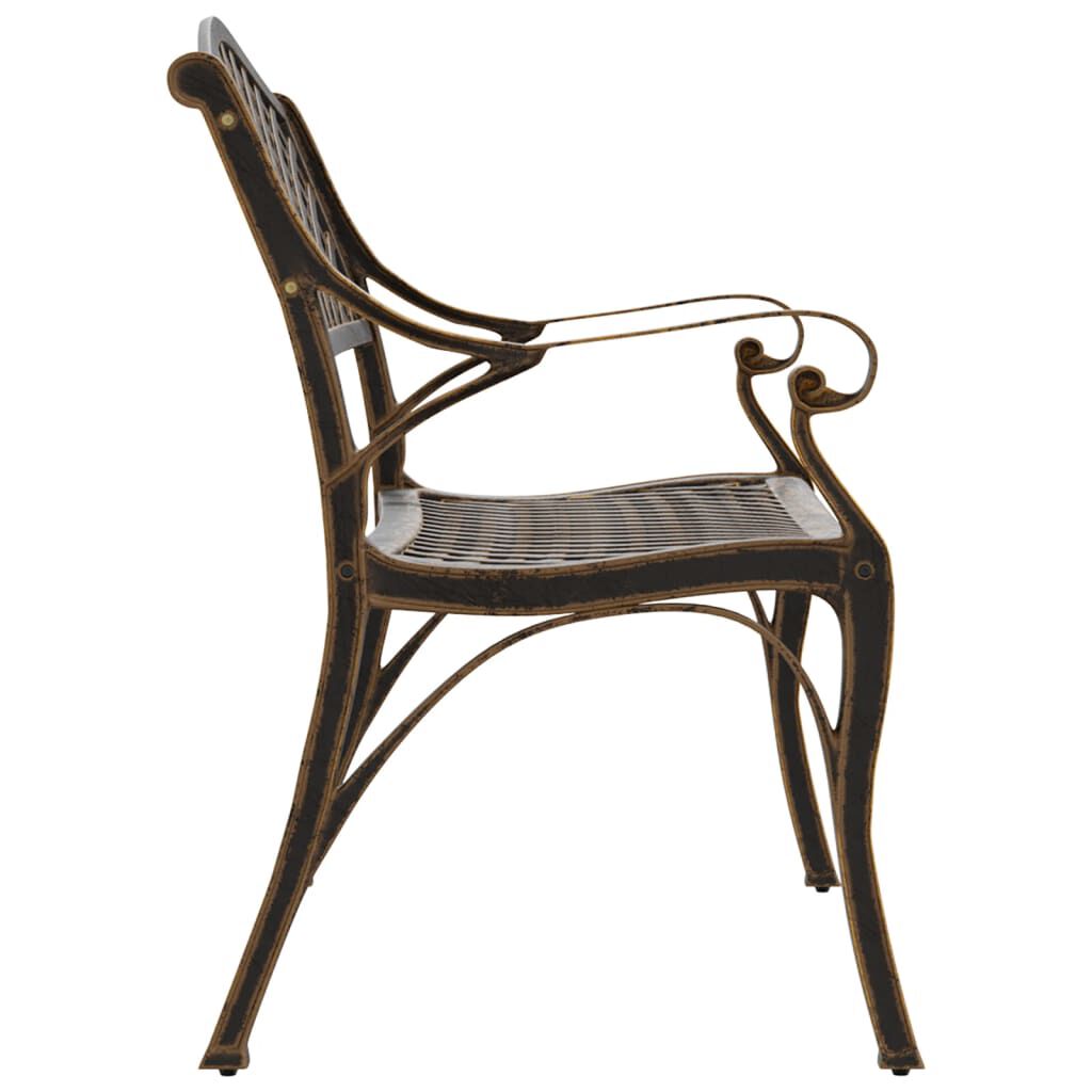 vidaXL Garden Bench 102 cm Cast Aluminium Bronze