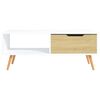 vidaXL Coffee Table White and Sonoma Oak 100x49.5x43 cm Engineered Wood