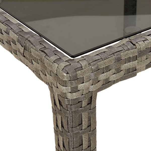 vidaXL Garden Dining Table Grey 250 x 100 x 75 cm Poly rattan