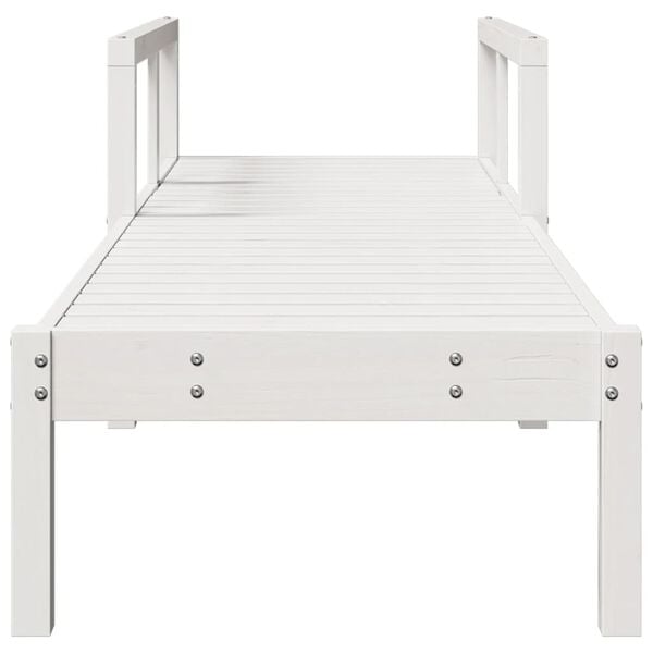 vidaXL Sun Lounger White 199.5x62x55 cm Solid Wood Pine