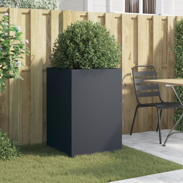 vidaXL Planter Anthracite 52x48x75 cm Steel