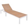 vidaXL Sun Lounger Aluminium and WPC Brown