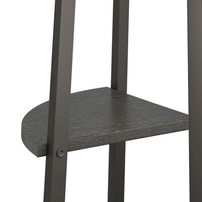 vidaXL 5-Tier Corner Shelf Black 45.5x31.5x180 cm