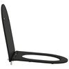 vidaXL Toilet Seat Black 44 x 36.4 x 3.4 cm Duroplast