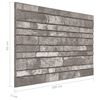 vidaXL 3D Wall Panels with Dark Grey Brick Design 10 pcs EPS