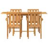vidaXL Garden Dining Set 5 pcs Brown 160 x 80 x 75 cm Solid teak wood
