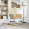 vidaXL Rocking Chair Cream Fabric