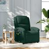 vidaXL Massage Recliner Chair Dark Green Velvet