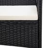 vidaXL 5 Piece Garden Lounge Set With Cushions Poly Rattan Black