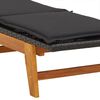 vidaXL Sun Lounger with Table Poly Rattan and Solid Wood Acacia