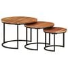 vidaXL Nesting Tables 3 pcs Solid Wood Acacia